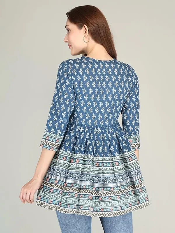 Blue_Rayon_Cotton_Blend_Top_For_Women
