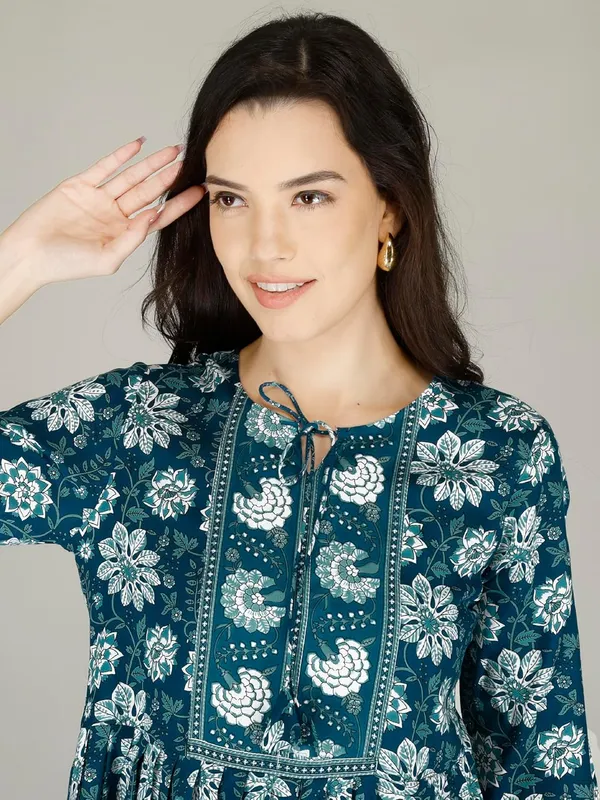Blue_Cotton_Blend_Top_For_Women