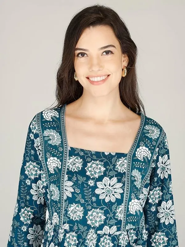 Blue_Cotton_Blend_Top_For_Women