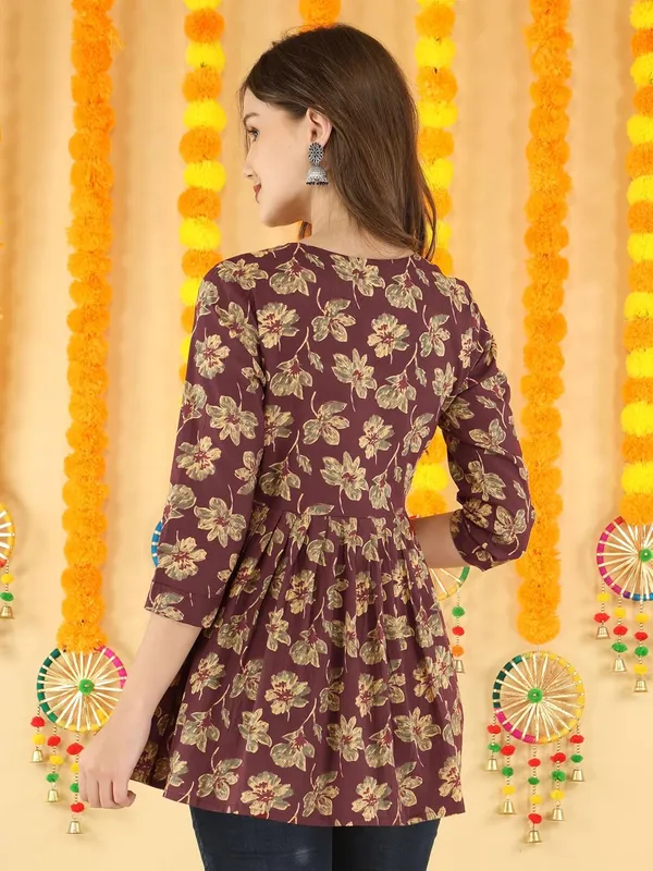 Maroon_Cotton_Blend_Top_For_Women