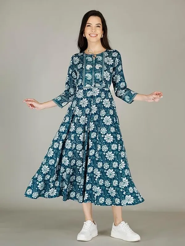 Blue_Cotton_Anarkali_Kurti_For_Women
