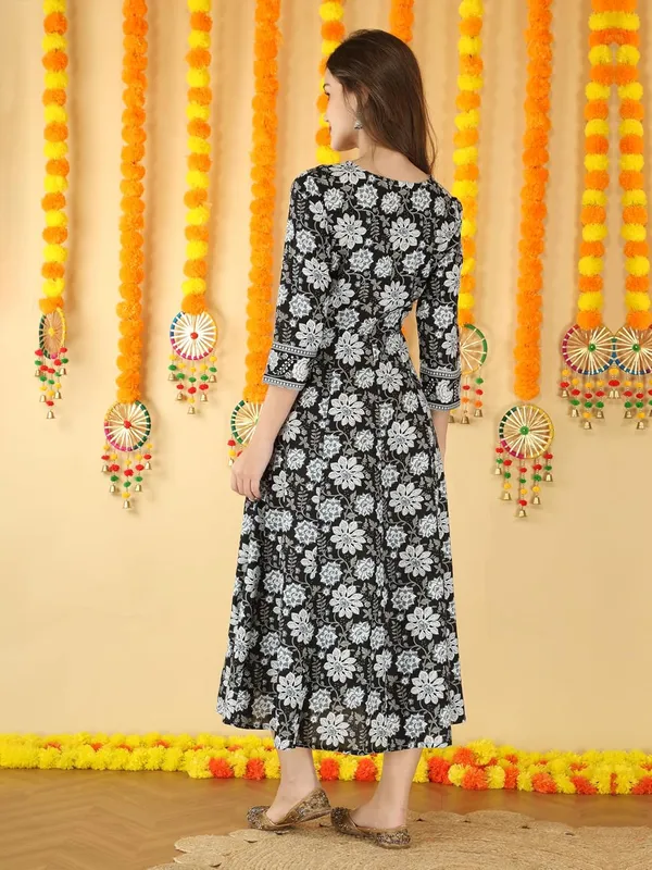 Black_Cotton_Anarkali_Kurti_For_Women