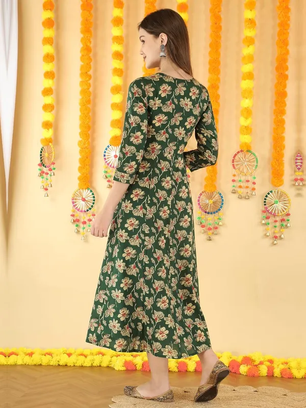 Green_Cotton_Anarkali_Kurti_For_Women
