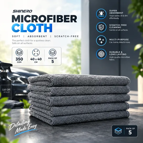 350_Gsm_Microfiber_Cloth|40X40_Cm|Pack_Of_5