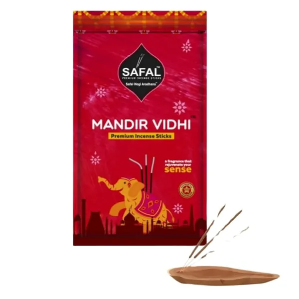 SAFAL_Mandir_Vidhi_Agarbatti_Agarbatti_for_Pooja_Pack_of_5_150_Sticks_Per_Pack_Incense_Sticks_for_Pooja_with_Natural_Fragrance_Soothing_And_Long-Lasting_Aroma_Handmade_Agarbatti_Stick