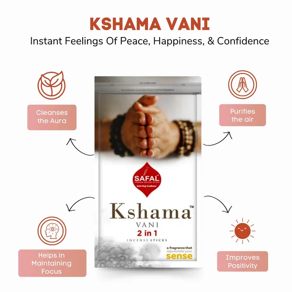 SAFAL_Kshama_Vani_Agarbatti_Agarbatti_for_Pooja_Pack_of_5_100_Sticks_Per_Pack_Incense_Sticks_for_Pooja_with_Natural_Fragrance_Soothing_And_Long-Lasting_Aroma_Handmade_Agarbatti_Stick