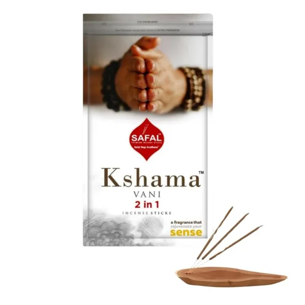 SAFAL_Kshama_Vani_Agarbatti_Agarbatti_for_Pooja_Pack_of_5_100_Sticks_Per_Pack_Incense_Sticks_for_Pooja_with_Natural_Fragrance_Soothing_And_Long-Lasting_Aroma_Handmade_Agarbatti_Stick