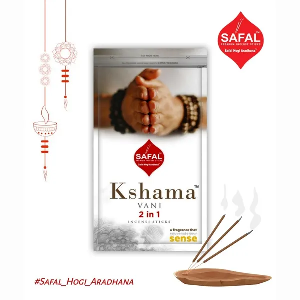 SAFAL_Kshama_Vani_Agarbatti_Agarbatti_for_Pooja_Pack_of_5_100_Sticks_Per_Pack_Incense_Sticks_for_Pooja_with_Natural_Fragrance_Soothing_And_Long-Lasting_Aroma_Handmade_Agarbatti_Stick