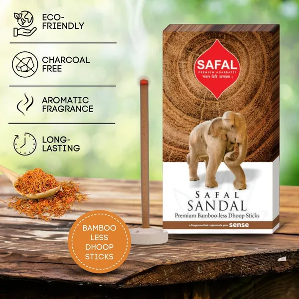 SAFAL_Dhoop_Sticks_for_Pooja_240_Premium_Dhoop_Sticks_Agarbatti_Long-Lasting_Aroma_for_Pooja_And_Meditation_Charcoal_Free_Incense_Sticks_Pack_of_24_Sandal