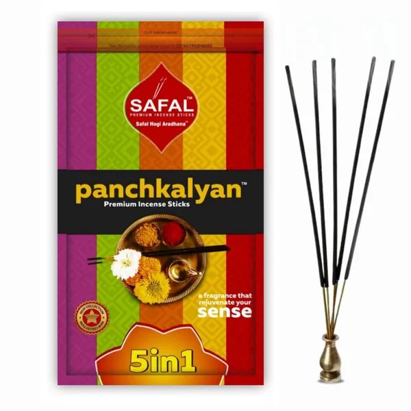 SAFAL_Agarbatti|_Agarbatti_for_Pooja|_Pack_of_5_100_Sticks_Per_Pack|_Incense_Sticks_for_Pooja_with_Natural_Fragrance|_Soothing_And_Long-Lasting_Aroma|_Handmade_Agarbatti_Stick_PANCHKALYAN