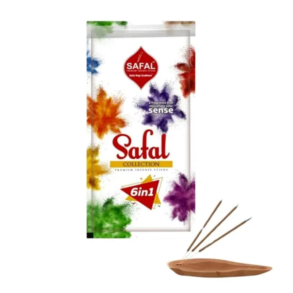 SAFAL_SAFAL_Ektaara_Handmade_Incense_Sticks_Pack_of_5_Agarbatti_for_Pooja_Incense_Sticks_for_Pooja_with_Natural_Fragrance_Long-Lasting_Aroma_for_Puja_And_Meditation_100_Sticks_Per_Pack