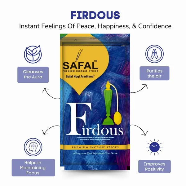 SAFAL_Firdaus_Agarbatti_Agarbatti_for_Pooja_Pack_of_5_100_Sticks_Per_Pack_Incense_Sticks_for_Pooja_with_Natural_Fragrance_Soothing_And_Long-Lasting_Aroma