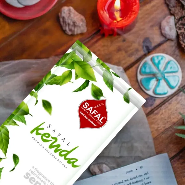 SAFAL_Incense_Sticks_pack_of_5_Natural_Fragrance_for_Pooja_Meditation_And_Rituals_120_gram_Handmade_Agarbatti_with_Long-Lasting_Aroma_Soothing_And_Relaxing_Scent_Approx._200_Sticks_Kewda