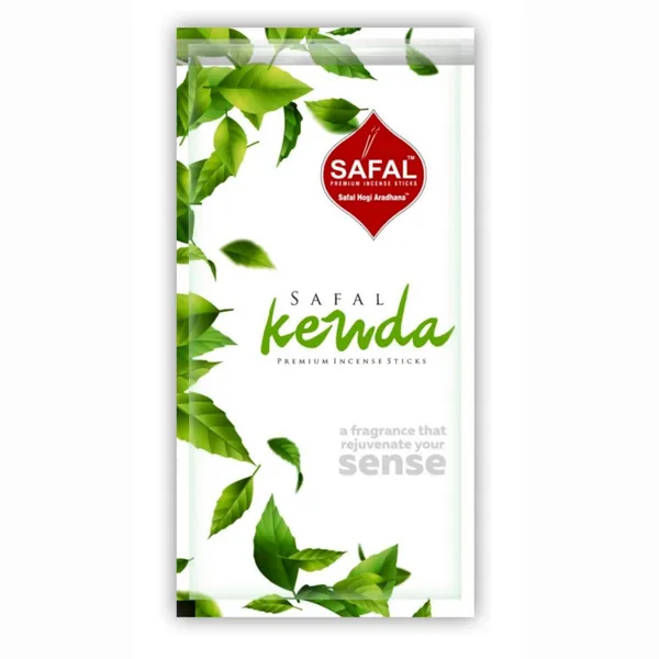 SAFAL_Incense_Sticks_pack_of_5_Natural_Fragrance_for_Pooja_Meditation_And_Rituals_120_gram_Handmade_Agarbatti_with_Long-Lasting_Aroma_Soothing_And_Relaxing_Scent_Approx._200_Sticks_Kewda