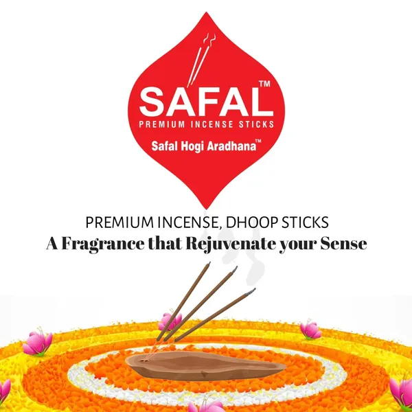 SAFAL_Incense_Sticks_pack_of_5_Natural_Fragrance_for_Pooja_Meditation_And_Rituals_120_gram_Handmade_Agarbatti_with_Long-Lasting_Aroma_Soothing_And_Relaxing_Scent_Approx._200_Sticks_Kewda
