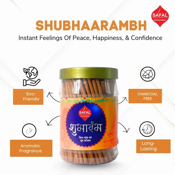 SAFAL_Dhoop_Stick__400g_Jar_Non-Irritating_And_Calming_Aroma_Non_Toxic_And_Charcoal-Free_Natural_Smooth_And_Long-Lasting_Fragrance_for_Daily_Puja_Bambooless_Dry_Dhup_Batti_Subharambh_Pack_of_2