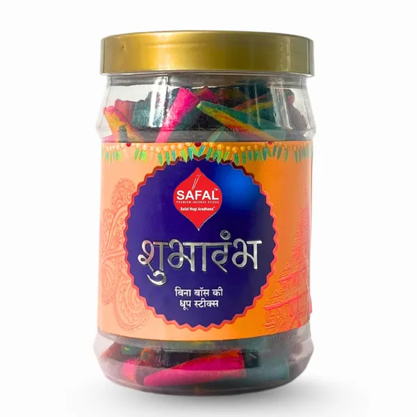 SAFAL_Charcoal-Free_Incense_Dhoop_Cones__400g_Jar_Non-Irritating_And_Calming_Aroma_Natural_Smooth_And_Long-Lasting_Fragrance_for_Daily_Puja_Bambooless_Dry_Dhup_Batti_Subharambh_Pack_of_2