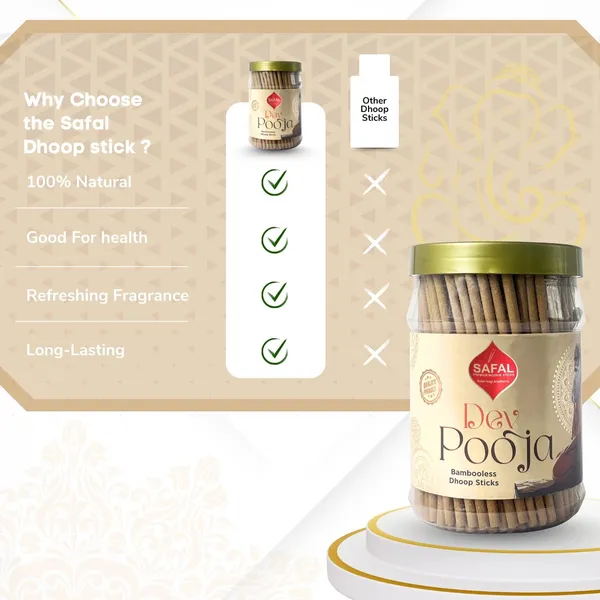 SAFAL_Dhoop_Stick__400g_Jar_Non-Irritating_And_Calming_Aroma_Non_Toxic_And_Charcoal-Free_Natural_Smooth_Long-Lasting_Fragrance_for_Daily_Puja_Bambooless_Dry_Dhup_Batti_Dev_Pooja_Pack_of_2