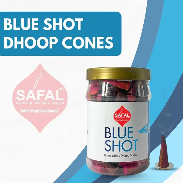 SAFAL_Charcoal-Free_Incense_Dhoop_Cones__400g_Jar_Non-Irritating_And_Calming_Aroma_Natural_Smooth_And_Long-Lasting_Fragrance_for_Daily_Puja_Bambooless_Dry_Dhup_Batti_Blue_Shoot_Pack_of_2