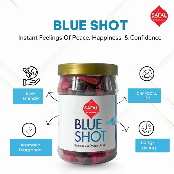 SAFAL_Charcoal-Free_Incense_Dhoop_Cones__400g_Jar_Non-Irritating_And_Calming_Aroma_Natural_Smooth_And_Long-Lasting_Fragrance_for_Daily_Puja_Bambooless_Dry_Dhup_Batti_Blue_Shoot_Pack_of_2