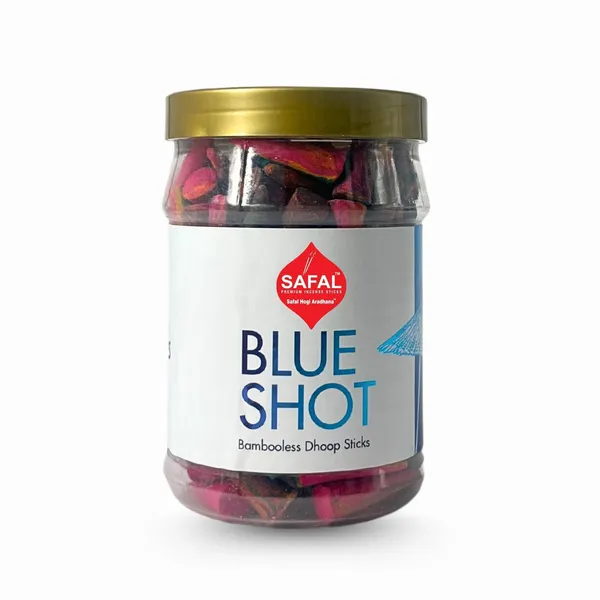 SAFAL_Charcoal-Free_Incense_Dhoop_Cones__400g_Jar_Non-Irritating_And_Calming_Aroma_Natural_Smooth_And_Long-Lasting_Fragrance_for_Daily_Puja_Bambooless_Dry_Dhup_Batti_Blue_Shoot_Pack_of_2