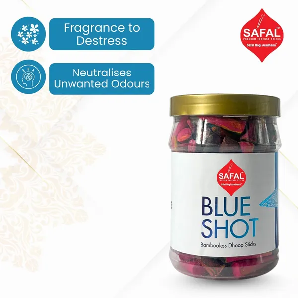 SAFAL_Charcoal-Free_Incense_Dhoop_Cones__400g_Jar_Non-Irritating_And_Calming_Aroma_Natural_Smooth_And_Long-Lasting_Fragrance_for_Daily_Puja_Bambooless_Dry_Dhup_Batti_Blue_Shoot_Pack_of_2