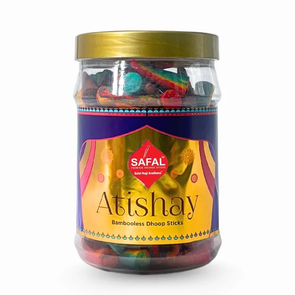 SAFAL_Charcoal-Free_Incense_Dhoop_Cones__400g_Jar_Non-Irritating_And_Calming_Aroma_Natural_Smooth_And_Long-Lasting_Fragrance_for_Daily_Puja_Bambooless_Dry_Dhup_Batti_Atishay_Pack_of_2