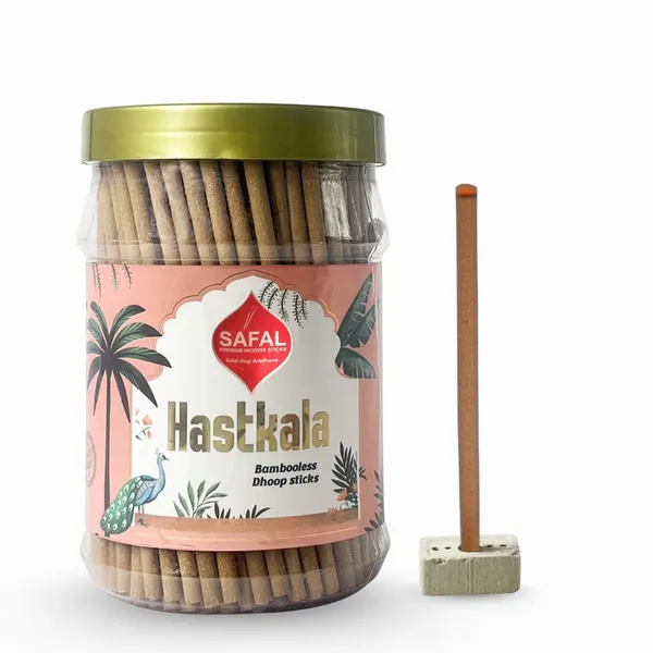 SAFAL_Dhoop_Stick__400g_Jar_Non-Irritating_And_Calming_Aroma_Non_Toxic_And_Charcoal-Free_Natural_Smooth_And_Long-Lasting_Fragrance_for_Daily_Puja_Bambooless_Dry_Dhup_Batti_Hastkala_Pack_of_2