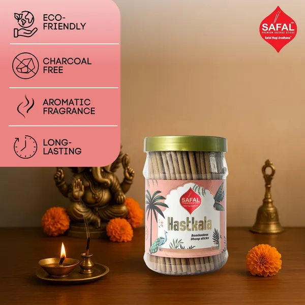 SAFAL_Dhoop_Stick__400g_Jar_Non-Irritating_And_Calming_Aroma_Non_Toxic_And_Charcoal-Free_Natural_Smooth_And_Long-Lasting_Fragrance_for_Daily_Puja_Bambooless_Dry_Dhup_Batti_Hastkala_Pack_of_2