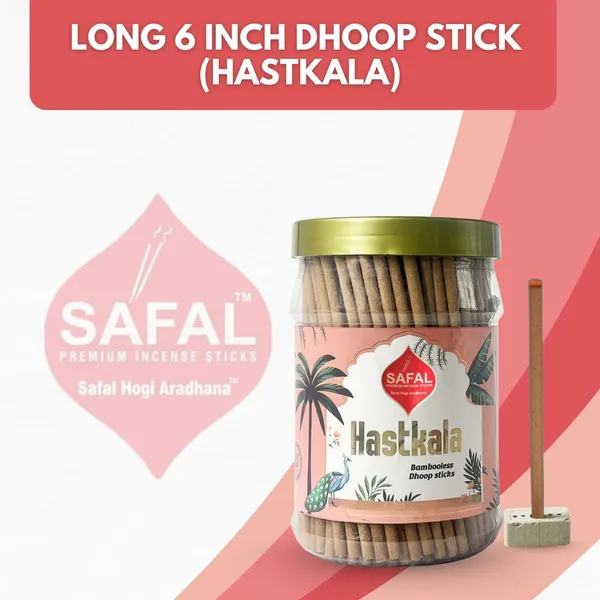 SAFAL_Dhoop_Stick__400g_Jar_Non-Irritating_And_Calming_Aroma_Non_Toxic_And_Charcoal-Free_Natural_Smooth_And_Long-Lasting_Fragrance_for_Daily_Puja_Bambooless_Dry_Dhup_Batti_Hastkala_Pack_of_2