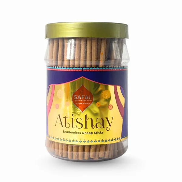 SAFAL_Dhoop_Stick__400g_Jar_Non-Irritating_And_Calming_Aroma_Non_Toxic_And_Charcoal-Free_Natural_Smooth_And_Long-Lasting_Fragrance_for_Daily_Puja_Bambooless_Dry_Dhup_Batti_Atishay_Pack_of_2