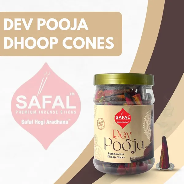 SAFAL_Charcoal-Free_Incense_Dhoop_Cones__400g_Jar_Non-Irritating_And_Calming_Aroma_Natural_Smooth_And_Long-Lasting_Fragrance_for_Daily_Puja_Bambooless_Dry_Dhup_Batti_Dev_Pooja_Pack_of_2