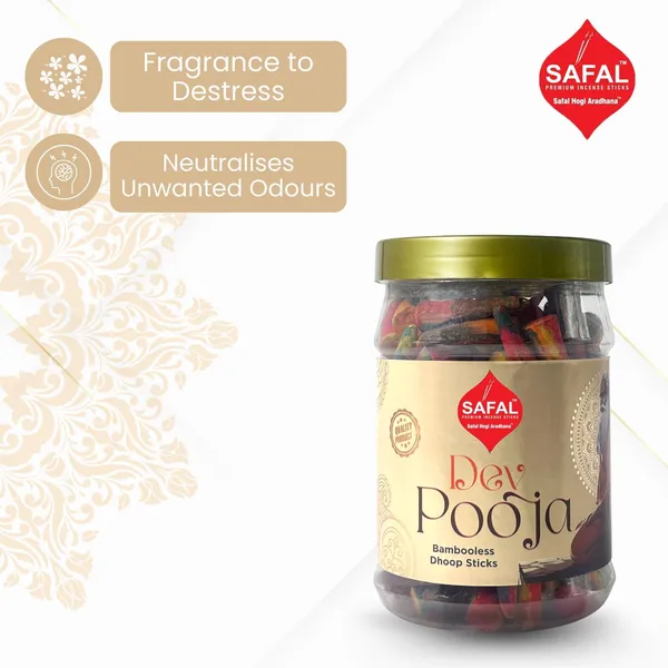 SAFAL_Charcoal-Free_Incense_Dhoop_Cones__400g_Jar_Non-Irritating_And_Calming_Aroma_Natural_Smooth_And_Long-Lasting_Fragrance_for_Daily_Puja_Bambooless_Dry_Dhup_Batti_Dev_Pooja_Pack_of_2