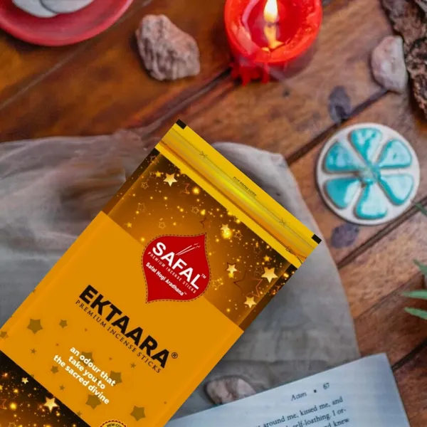 SAFAL_Incense_Sticks_Pack_of_5_Natural_Fragrance_for_Pooja_Meditation_And_Rituals_400_Sticks120_gram_Handmade_Agarbatti_with_Long-Lasting_Aroma_Soothing_And_Relaxing_Scent_Ektaara