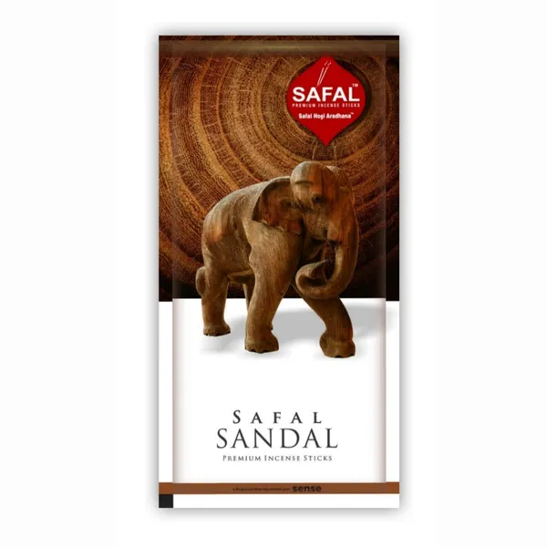SAFAL_Incense_Sticks_Pack_of_5_Natural_Fragrance_for_Pooja_Meditation_And_Rituals_400_Sticks120_gram_Handmade_Agarbatti_with_Long-Lasting_Aroma_Soothing_And_Relaxing_Scent_Sandal