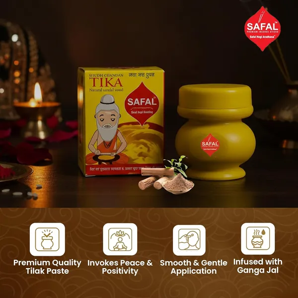 SAFAL_Tilak_Paste_Pack_of_12_Tika_Crafted_with_Ganga_Jal_for_Daily_Pooja_Hawan_Puja_Rituals_Mandir_Use_Long-Lasting_Sacred_Chandan_Paste_Easy_to_Apply_Chandan_Tika