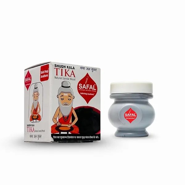 SAFAL_Tilak_Paste_Pack_of_12_Tika_Crafted_with_Ganga_Jal_for_Daily_Pooja_Hawan_Puja_Rituals_Mandir_Use_Long-Lasting_Sacred_Chandan_Paste_Easy_to_Apply_Sudh_Kala_Tika