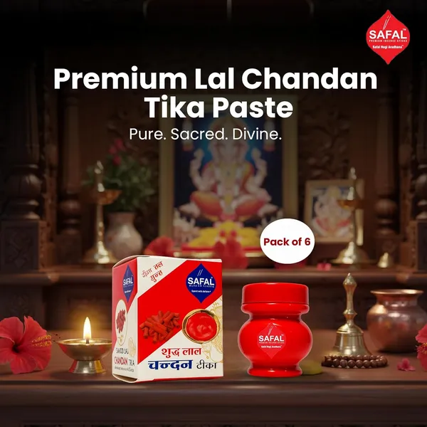 SAFAL_Tilak_Paste_Pack_of_12_Tika_Crafted_with_Ganga_Jal_for_Daily_Pooja_Hawan_Puja_Rituals_Mandir_Use_Long-Lasting_Sacred_Chandan_Paste_Easy_to_Apply_Lal_Chandan_Tika