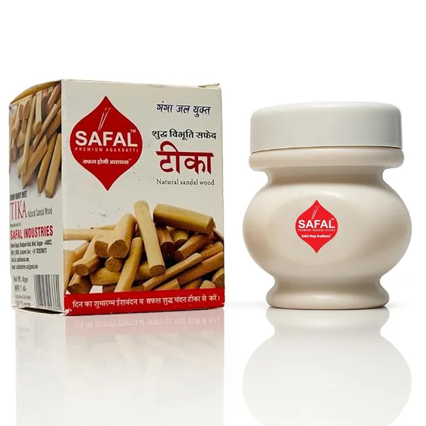 SAFAL_Tilak_Paste_Pack_of_12_Tika_Crafted_with_Ganga_Jal_for_Daily_Pooja_Hawan_Puja_Rituals_Mandir_Use_Long-Lasting_Sacred_Chandan_Paste_Easy_to_Apply_Sudh_Vibhuti_Safed_Tika