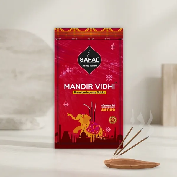 SAFAL_Mandir_Vidhi_Agarbatti_Agarbatti_for_Pooja_Pack_of_5_150_Sticks_Per_Pack_Incense_Sticks_for_Pooja_with_Natural_Fragrance_Soothing_And_Long-Lasting_Aroma_Handmade_Agarbatti_Stick