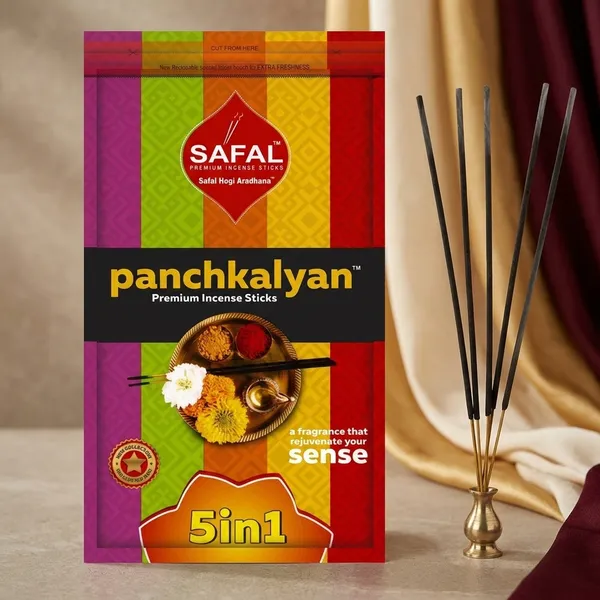 SAFAL_Agarbatti|_Agarbatti_for_Pooja|_Pack_of_5_100_Sticks_Per_Pack|_Incense_Sticks_for_Pooja_with_Natural_Fragrance|_Soothing_And_Long-Lasting_Aroma|_Handmade_Agarbatti_Stick_PANCHKALYAN