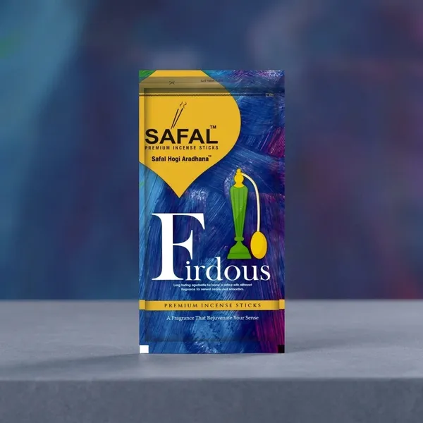 SAFAL_Incense_Stick_for_Puja_Agarbatti_Stick_Pack_of_5_100_Sticks_Per_Pack_Incense_Stick_for_Puja_Incense_Stick_for_Puja_and_Meditation_Long-Lasting_Aroma_Firdaus