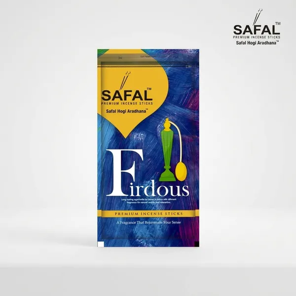 SAFAL_Firdaus_Agarbatti_Agarbatti_for_Pooja_Pack_of_5_100_Sticks_Per_Pack_Incense_Sticks_for_Pooja_with_Natural_Fragrance_Soothing_And_Long-Lasting_Aroma