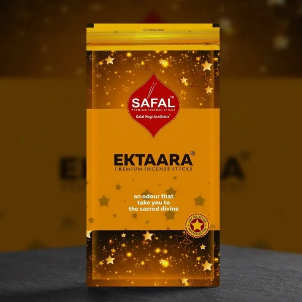 SAFAL_Incense_Sticks_pack_of_5_Natural_Fragrance_for_Pooja_Meditation_And_Rituals_120_gram_Handmade_Agarbatti_with_Long-Lasting_Aroma_Soothing_And_Relaxing_Scent_Approx._200_Sticks_Ektaara