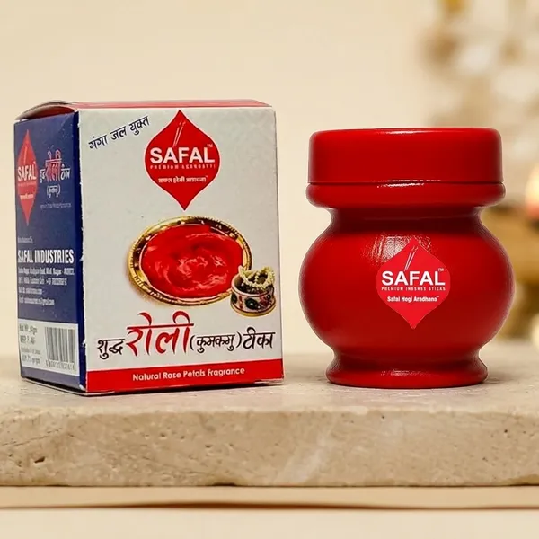 SAFAL_Tilak_Paste_Pack_of_12_Tika_with_Ganga_Jal_for_Daily_Pooja_Hawan_Puja_Rituals_Mandir_Use_Long-Lasting_Sacred_Chandan_Paste_Easy_to_Apply_Spiritual_And_Traditional_Use_Roli_Kumkum_Tka