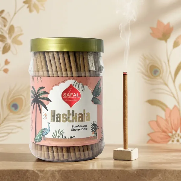 SAFAL_Dhoop_Stick__400g_Jar_Non-Irritating_And_Calming_Aroma_Non_Toxic_And_Charcoal-Free_Natural_Smooth_And_Long-Lasting_Fragrance_for_Daily_Puja_Bambooless_Dry_Dhup_Batti_Hastkala_Pack_of_2
