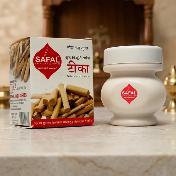 SAFAL_Tilak_Paste_Pack_of_12_Tika_Crafted_with_Ganga_Jal_for_Daily_Pooja_Hawan_Puja_Rituals_Mandir_Use_Long-Lasting_Sacred_Chandan_Paste_Easy_to_Apply_Sudh_Vibhuti_Safed_Tika