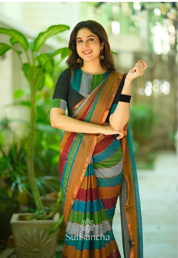 Mul_Cotton_Handloom_Self_Design_Saree_For_Women
