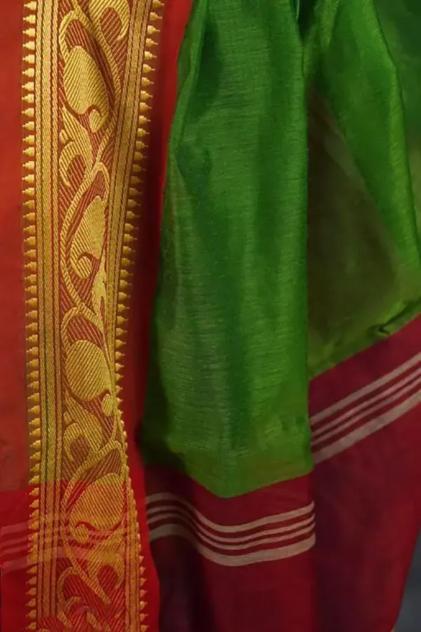 Green_Cotton_Silk_Handloom_Woven_Saree_For_Women