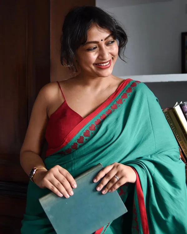 Teal_Green_Cotton_Silk_Handloom_Solid/Plain_Saree_For_Women